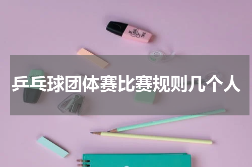 乒乓球团体赛比赛规则几个人