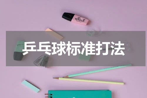 乒乓球标准打法