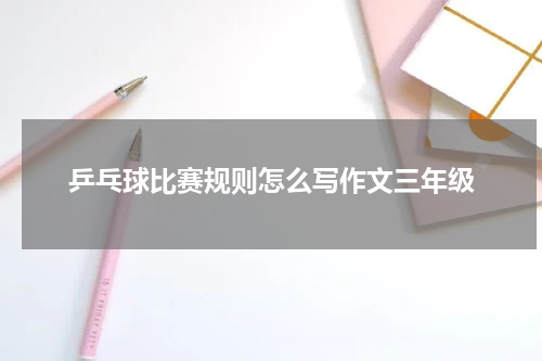 乒乓球比赛规则怎么写作文三年级