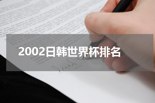 2002日韩世界杯排名