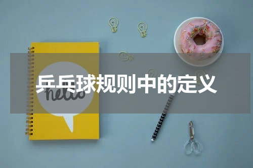 乒乓球规则中的定义