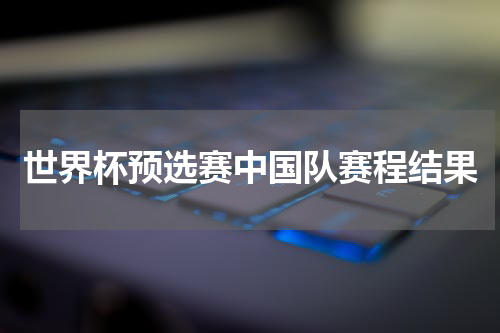 世界杯预选赛中国队赛程结果