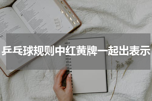 乒乓球规则中红黄牌一起出表示