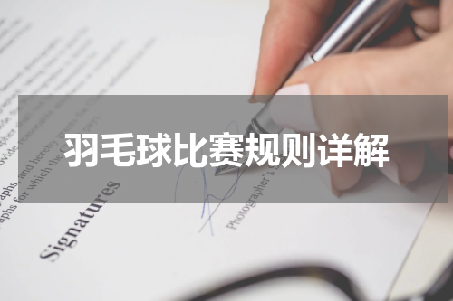 羽毛球比赛规则详解