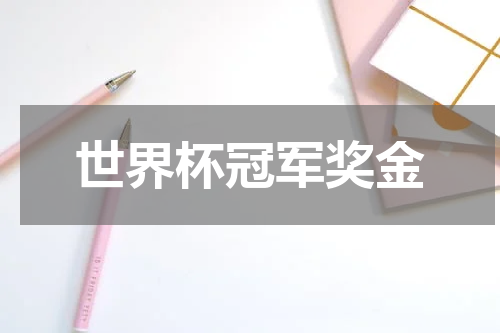世界杯冠军奖金