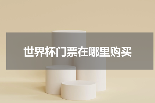 世界杯门票在哪里购买