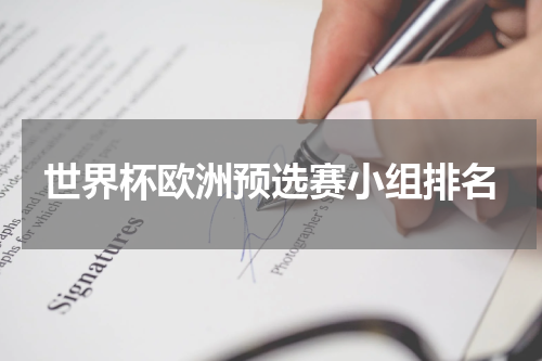 世界杯欧洲预选赛小组排名