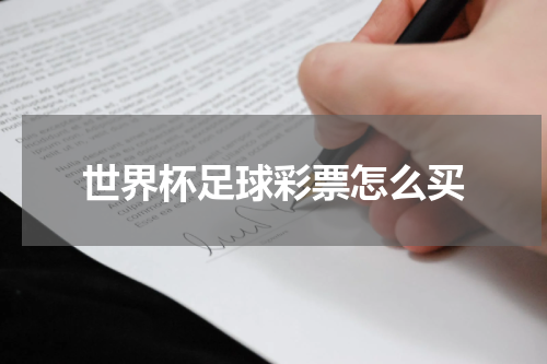 世界杯足球彩票怎么买