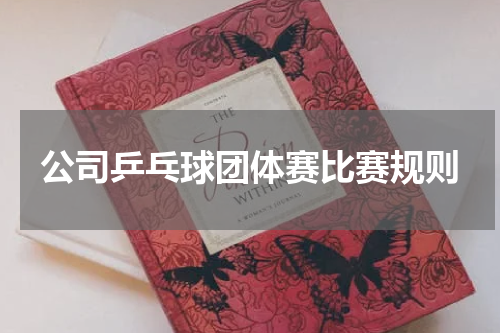 公司乒乓球团体赛比赛规则