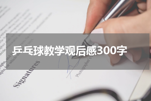 乒乓球教学观后感300字