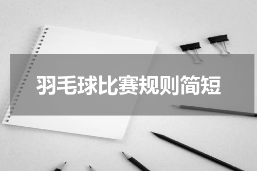 羽毛球比赛规则简短
