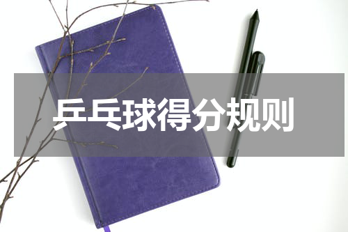 乒乓球得分规则