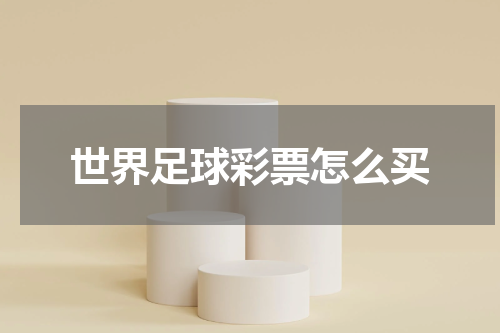 世界足球彩票怎么买