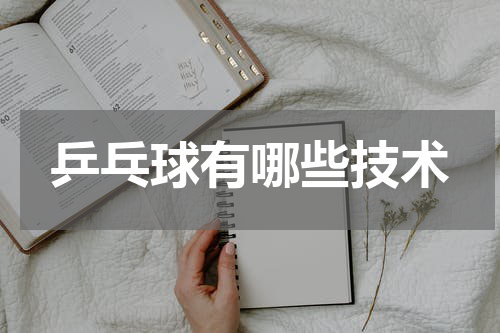 乒乓球有哪些技术