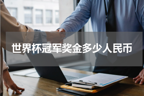 世界杯冠军奖金多少人民币
