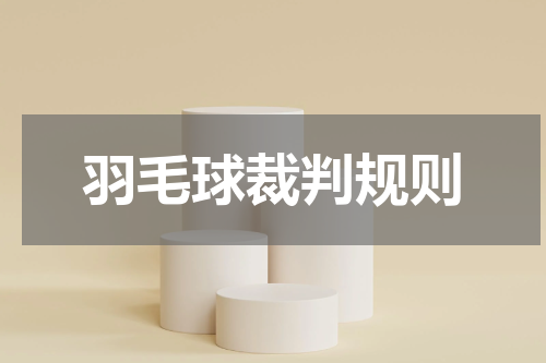 羽毛球裁判规则