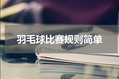 羽毛球比赛规则简单