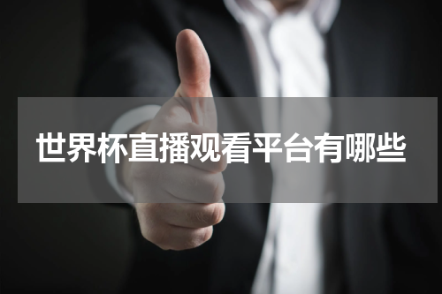 世界杯直播观看平台有哪些