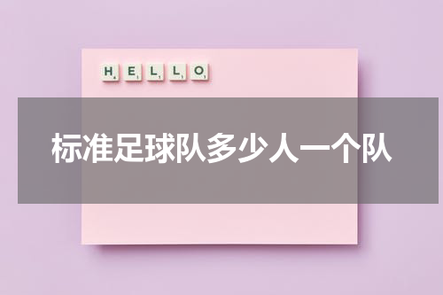 标准足球队多少人一个队