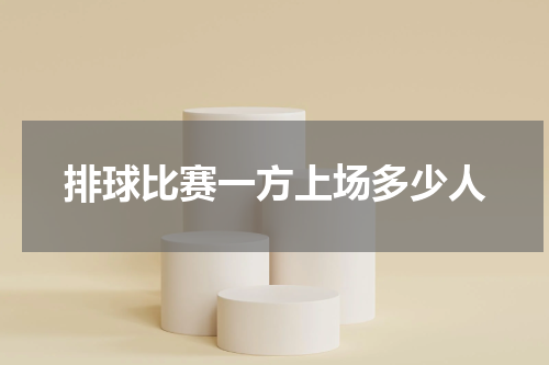 排球比赛一方上场多少人