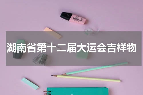 湖南省第十二届大运会吉祥物