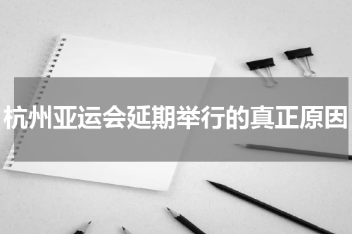 杭州亚运会延期举行的真正原因