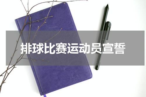 排球比赛运动员宣誓