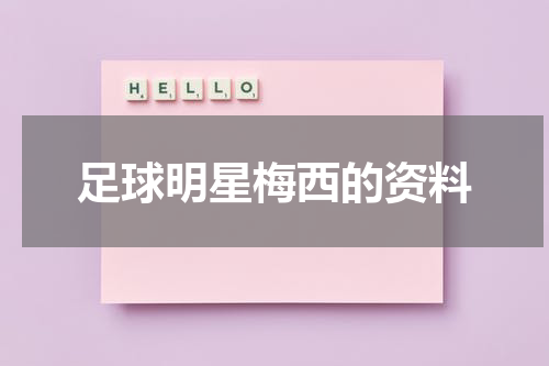 足球明星梅西的资料