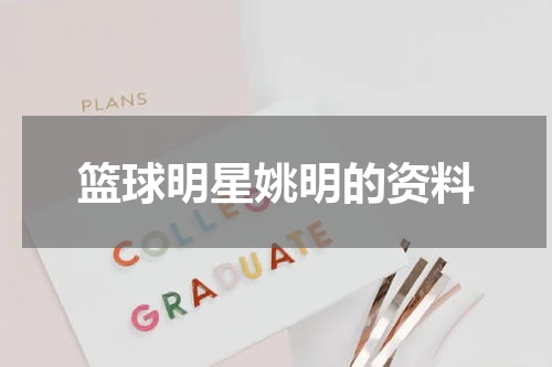 篮球明星姚明的资料