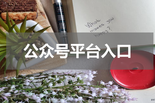 公众号平台入口