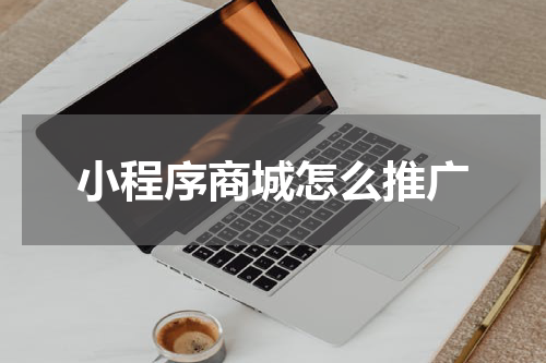 小程序商城怎么推广