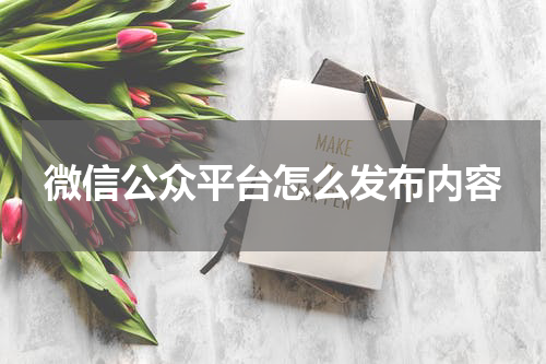 微信公众平台怎么发布内容