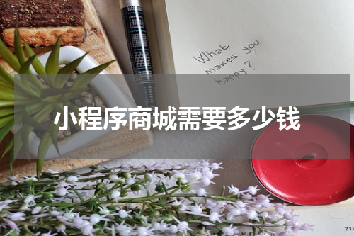 小程序商城需要多少钱