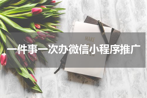 一件事一次办微信小程序推广