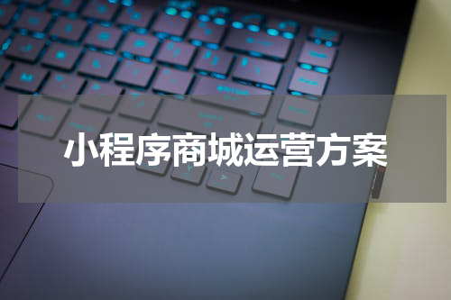 小程序商城运营方案