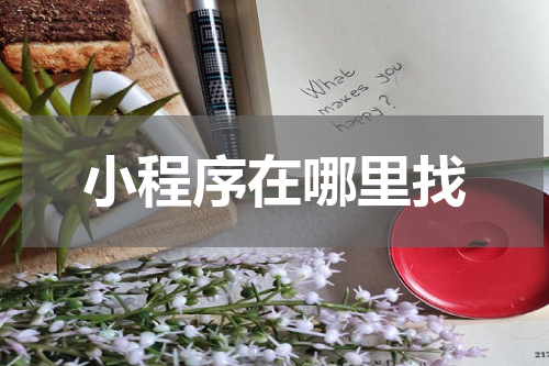 小程序在哪里找