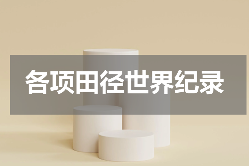 各项田径世界纪录