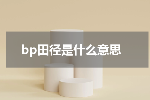 bp田径是什么意思