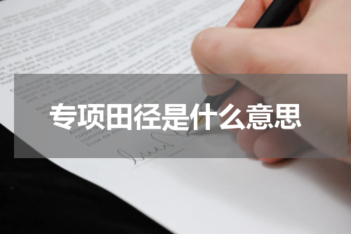 专项田径是什么意思