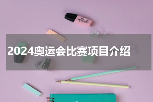 2024奥运会比赛项目介绍