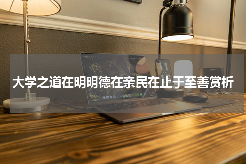 大学之道在明明德在亲民在止于至善赏析