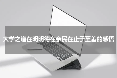 大学之道在明明德在亲民在止于至善的感悟