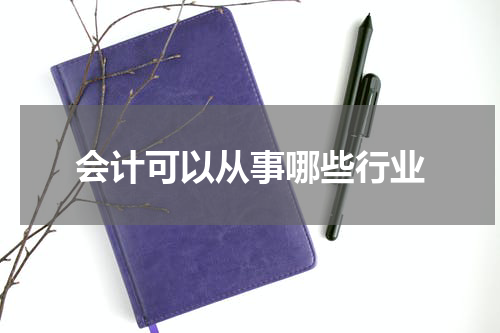 会计可以从事哪些行业