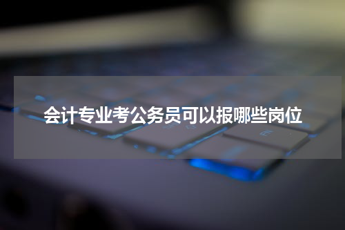 会计专业考公务员可以报哪些岗位