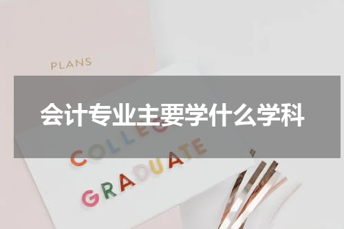 会计专业主要学什么学科