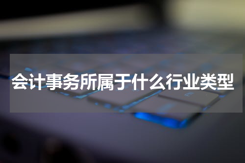 会计事务所属于什么行业类型