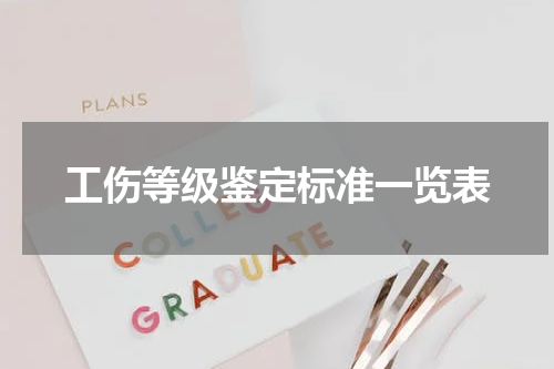 工伤等级鉴定标准一览表