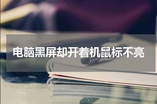 电脑黑屏却开着机鼠标不亮
