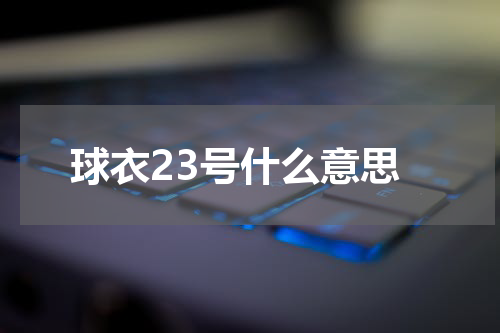 球衣23号什么意思