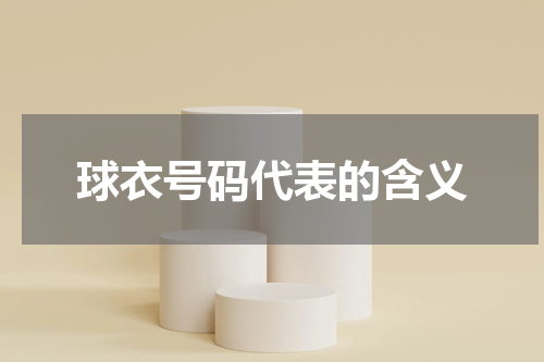 球衣号码代表的含义